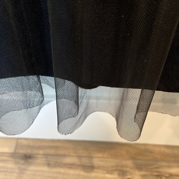 Amsale Black Lace & Chiffon One-Shoulder Dress Gown Bridesmaid Size 6 - Picture 5 of 11